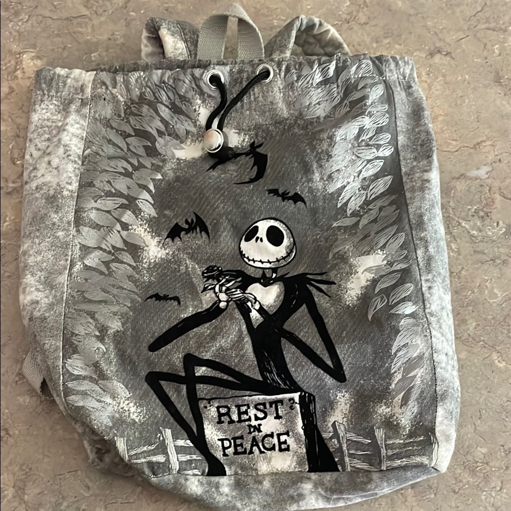 Disney Gray Backpack with Black and White Design